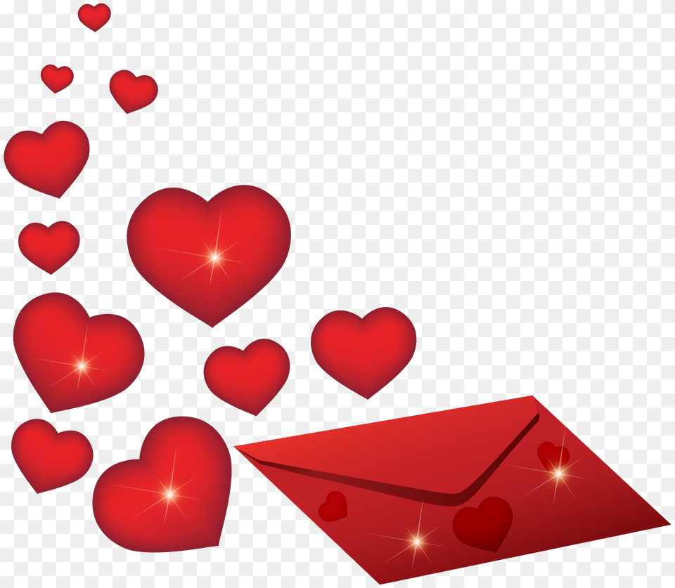 Romantic Envelope With Hearts, Mail, First Aid, Symbol Png Image