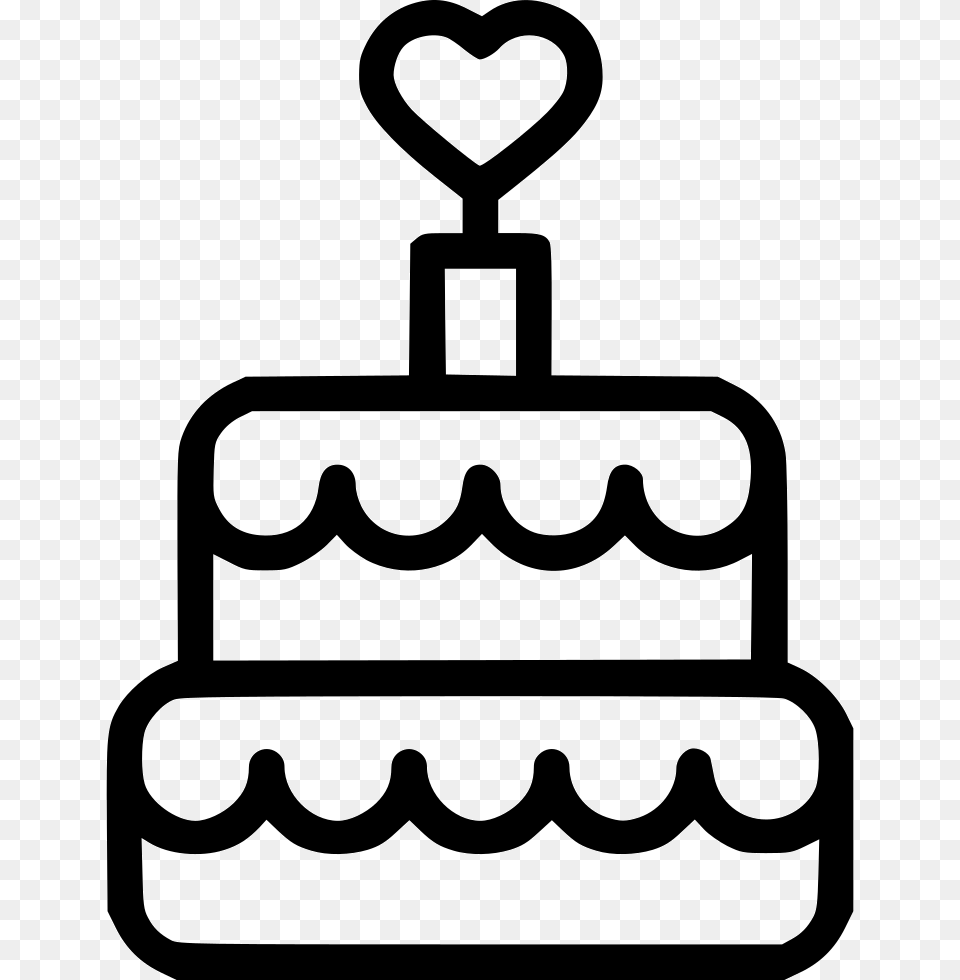 Romantic Heart Cake Dessert Happy Birthday Icon Happy Birthday, Food, Birthday Cake, Cream Png Image