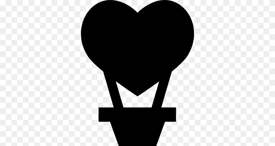 Romantic Heart Shapes Transport Honeymoon Icon, Gray Free Transparent Png
