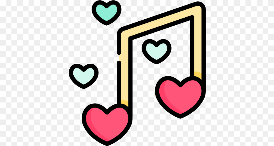Romantic Music Vector Icons Designed By Freepik In 2020 Kawaii Cute Music Icon, Heart Png