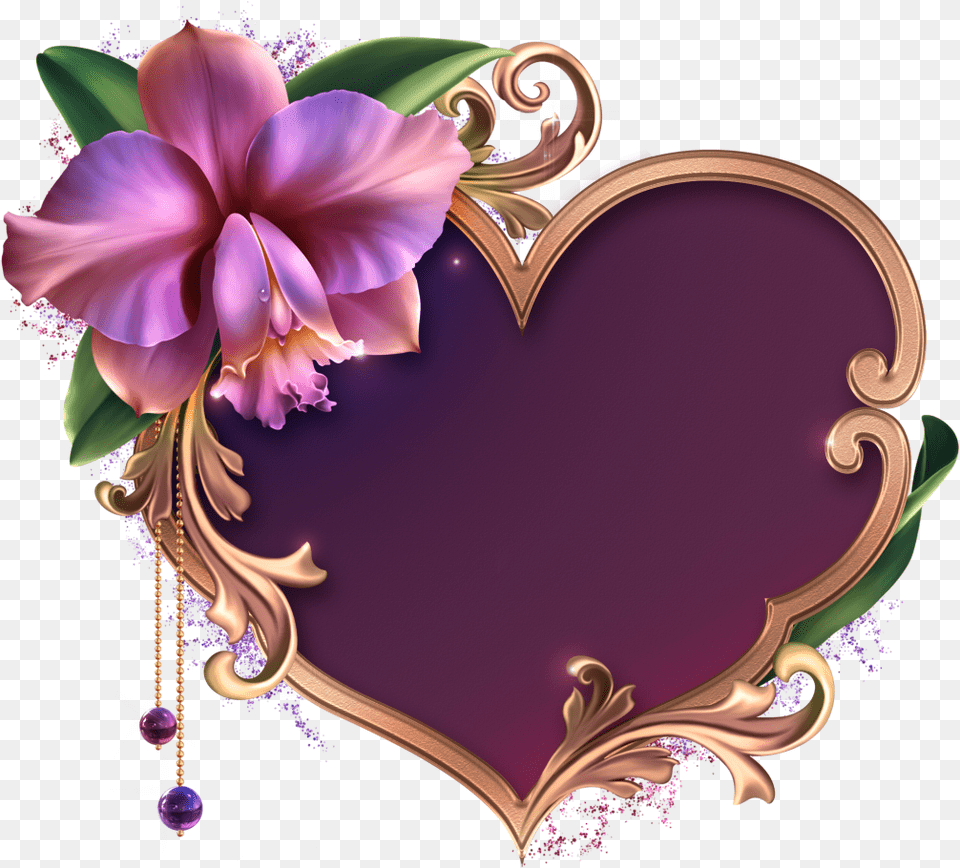 Romantic Orchids, Art, Floral Design, Graphics, Pattern Free Png