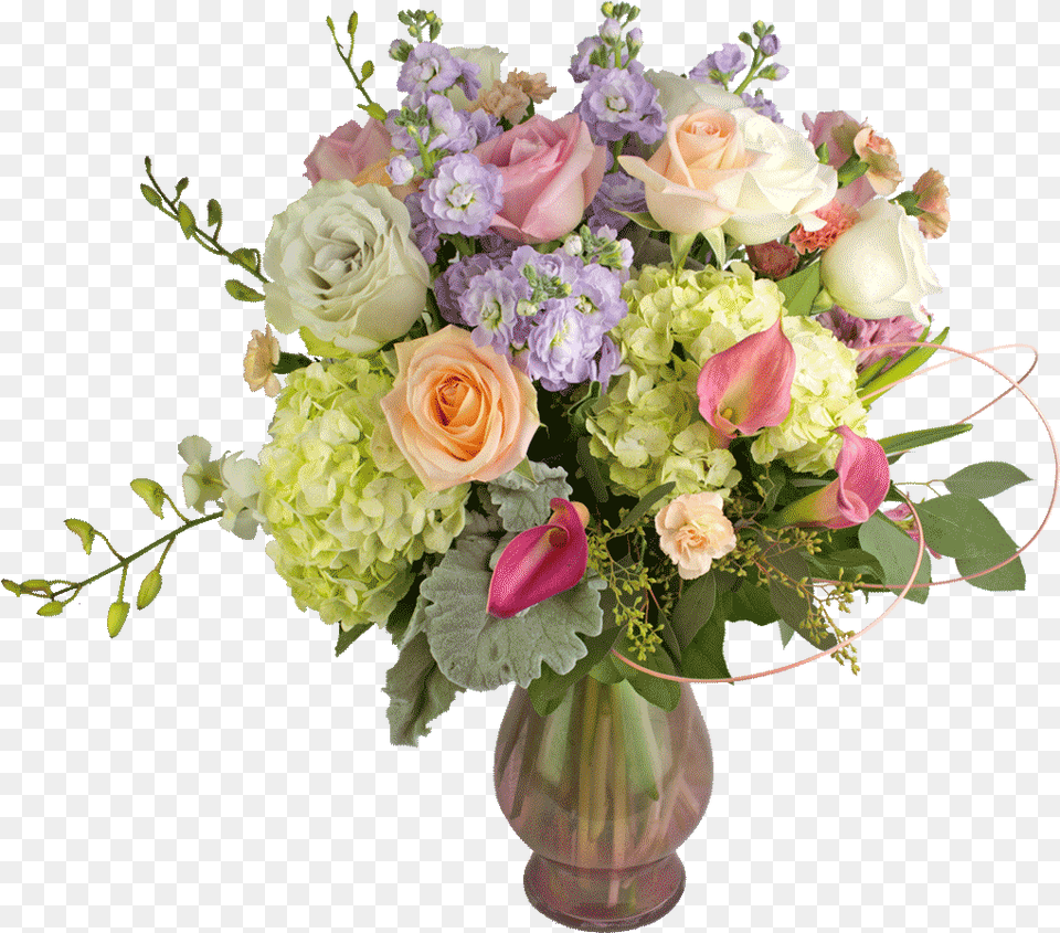 Romantic Pastels Bouquet Garden Roses, Art, Floral Design, Flower, Flower Arrangement Free Transparent Png