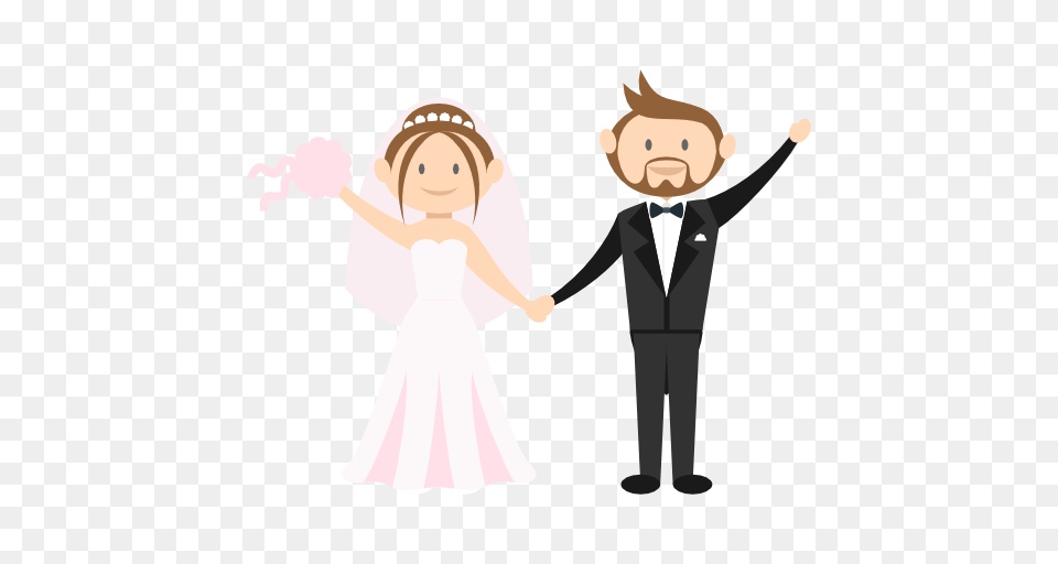 Romantic People Wedding Couple Bride Icon Pic, Formal Wear, Suit, Clothing, Baby Free Png Download