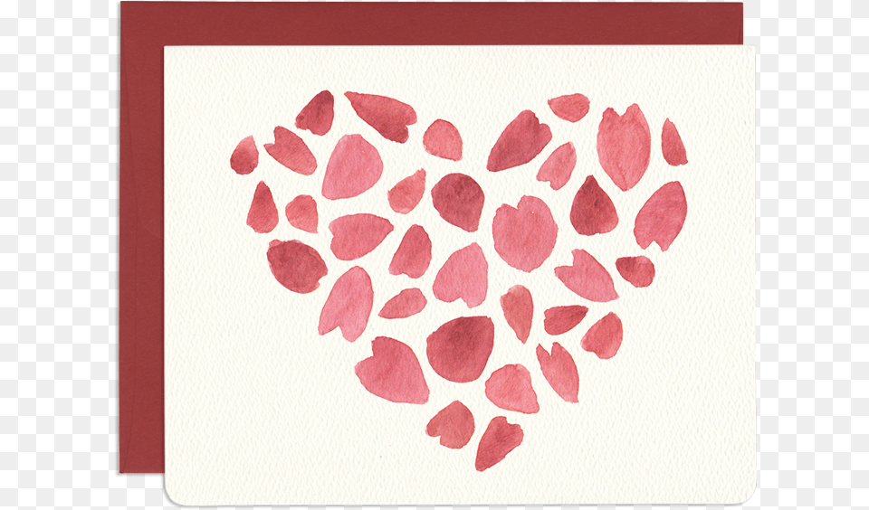 Romantic Petal Greeting Card Greeting Card, Flower, Plant, Home Decor, Paper Free Png