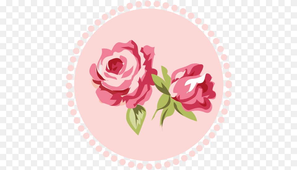 Romantic Pink Flower Border Hd Dlpngcom Flower Shop Logo Hd, Rose, Plant, Pattern, Art Png