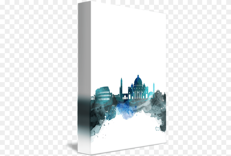 Rome Watercolor Cityscape By Circle Art Skyline, Water, Waterfront, Smoke, Pollution Free Transparent Png