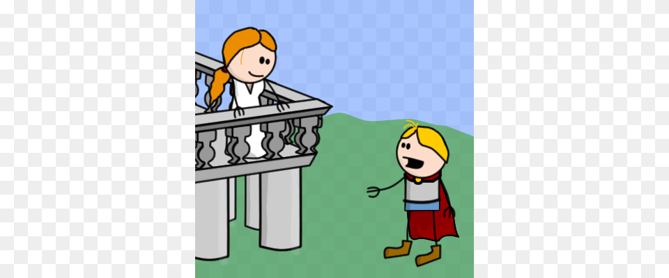 Romeo And Juliet Balcony Scene Transparent Romeo And Juliet, Baby, Person, Cartoon, Face Png