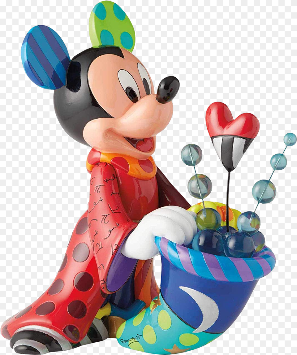 Romero Britto Mickey Mouse Sculpture, Toy, Ball, Rugby, Rugby Ball Free Png