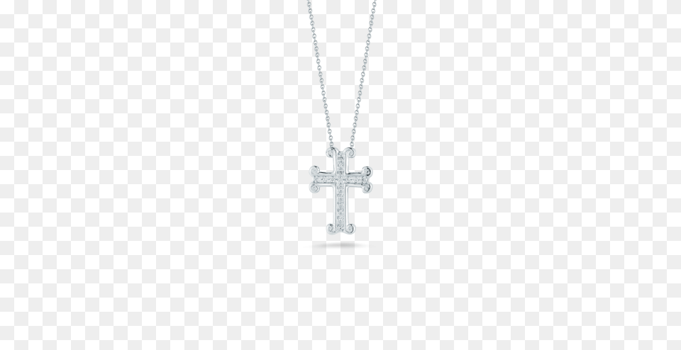 Romm Diamonds White Gold Cross Pendant With Diamonds, Accessories, Jewelry, Necklace, Symbol Png Image