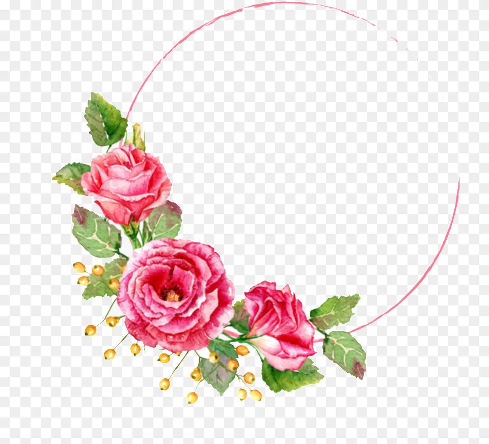 Romnticas Rosas Vermelhas Pintadas Com Floral Frame Vector, Rose, Art, Plant, Floral Design Png