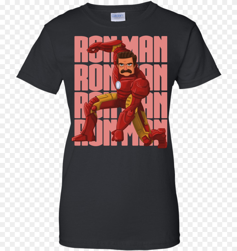 Ron Man Ron Swanson T Shirt Amp Hoodie Senior Shirt Ideas 2020, Clothing, T-shirt, Book, Comics Png Image