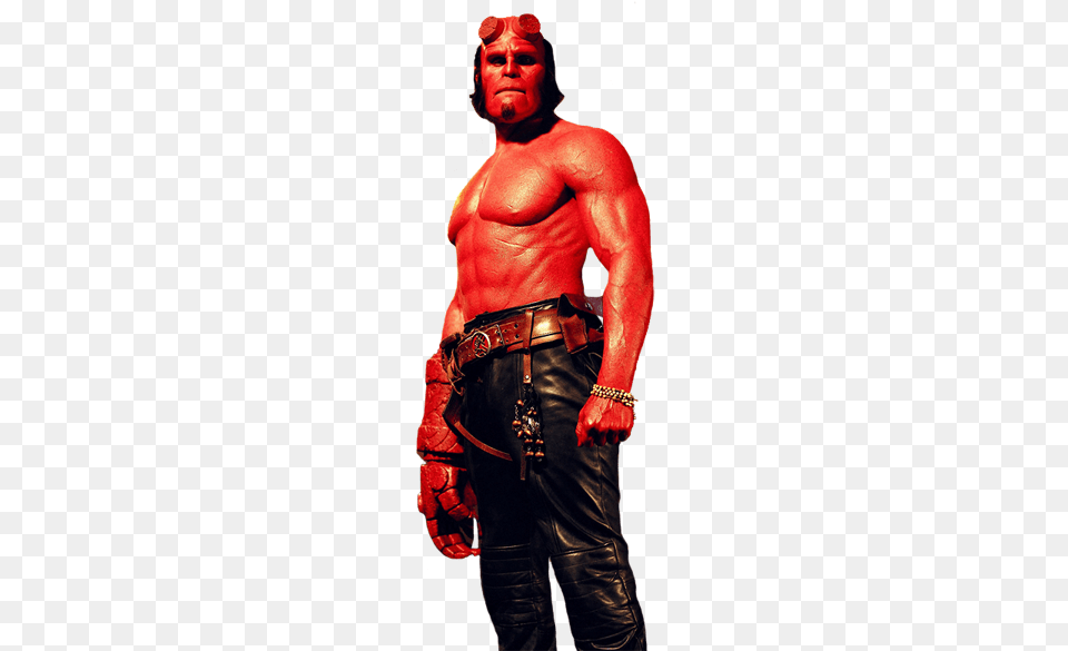 Ron Perlman As Hellboy Ron Perlman Muscle Suit, Accessories, Man, Male, Hand Free Transparent Png