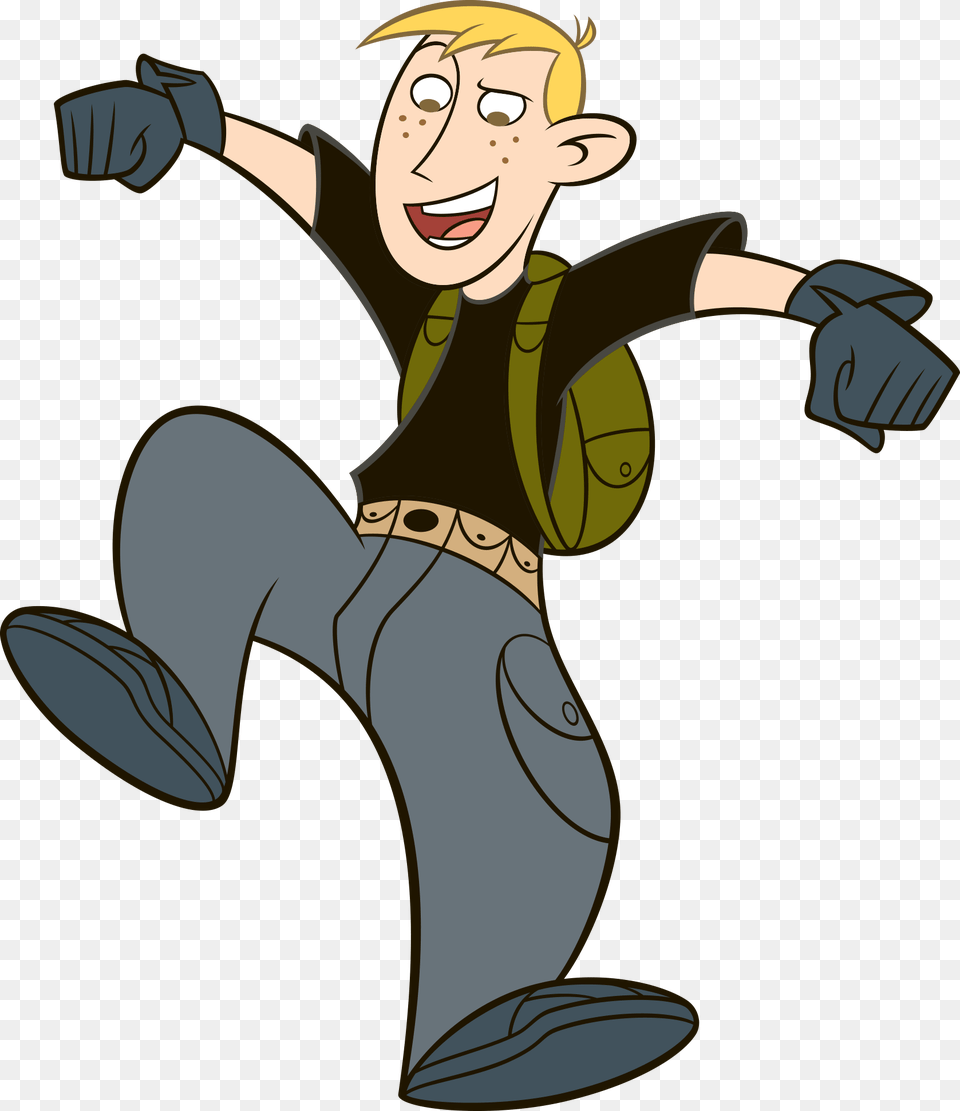 Ron Stoppable Jumping, Cartoon, Face, Head, Person Png