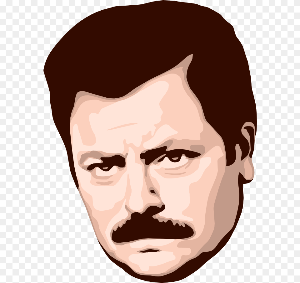 Ron Swanson Ron Swanson No Background, Person, Face, Portrait, Head Png Image