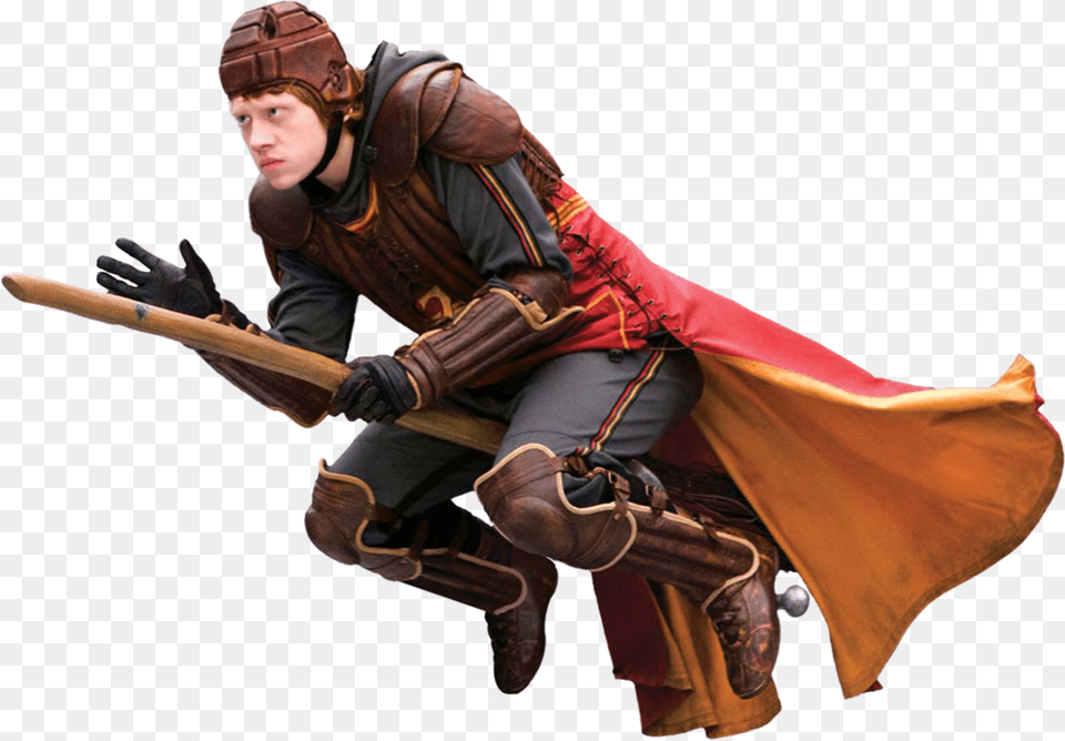 Ron Weasley Quidditch Ron On A Broom, Clothing, Costume, Person, Adult Free Png