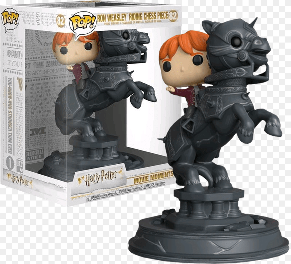 Ron Weasley Riding Chess Piece Movie Moments Pop Vinyl Ron Weasley Riding Chess Piece Funko, Figurine, Face, Head, Person Free Png Download