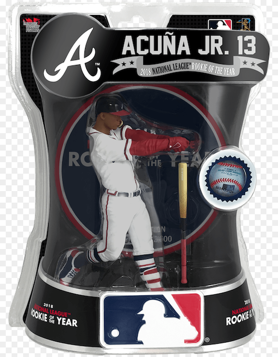 Ronald Acuna Jr Rookie Of The Year Bobblehead, Person, People, Helmet, Team Free Transparent Png