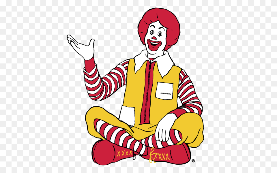 Ronald Logo Transparent Vector, Baby, Clown, Performer, Person Png