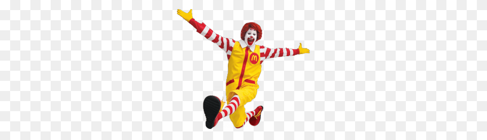 Ronald Mc Donald Jumping, Baby, Clown, Performer, Person Free Png