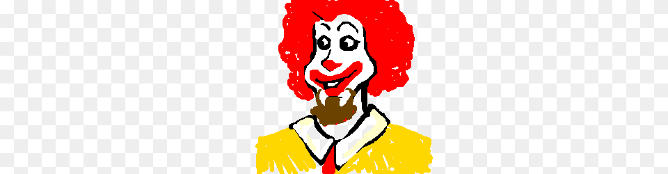 Ronald Mcdonald Grows A Beard, Performer, Person, Adult, Clown Png Image