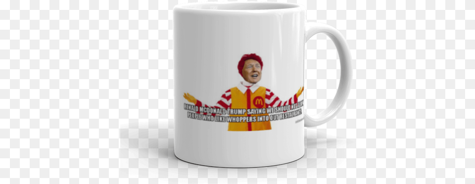Ronald Mcdonald Trump Saying We Should Not Allow People Who Ronald Mcdonald, Cup, Beverage, Coffee, Coffee Cup Png Image