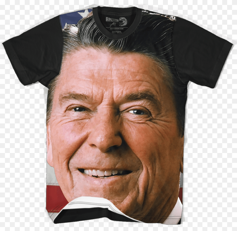Ronald Reagan Face Ronald Reagan Face Ronald Reagan Rude Quotes, T-shirt, Clothing, Head, Person Free Png