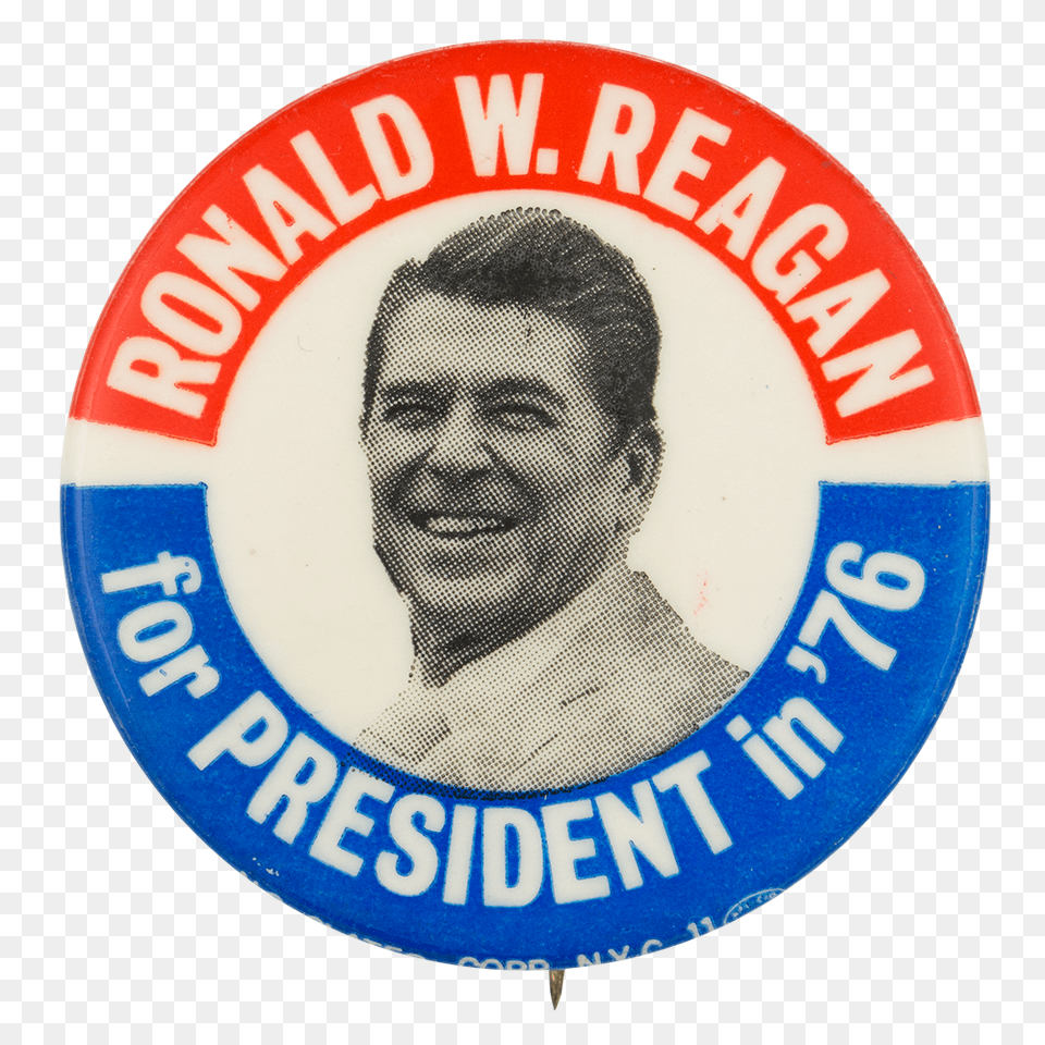 Ronald W Reagan For President In Busy Beaver Button Museum, Badge, Logo, Symbol, Person Free Png