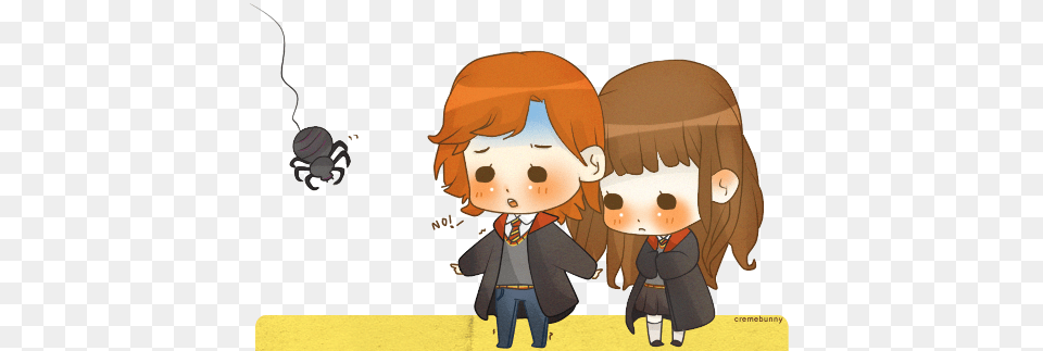 Ronald Weasley Images Ronald Weasley Wallpaper And Hermione And Ron Chibi, Book, Publication, Comics, Baby Free Png