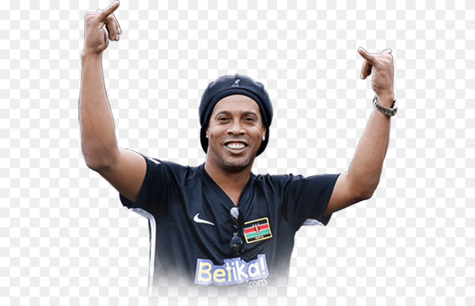 Ronaldinho Image Player, Happy, Head, Hat, T-shirt Free Png
