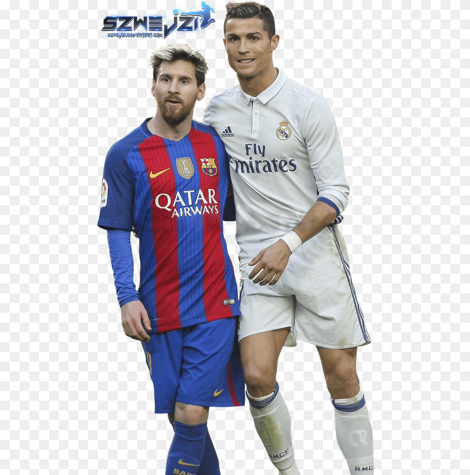 Ronaldo And Messi, Clothing, Shirt, Adult, Person Free Transparent Png