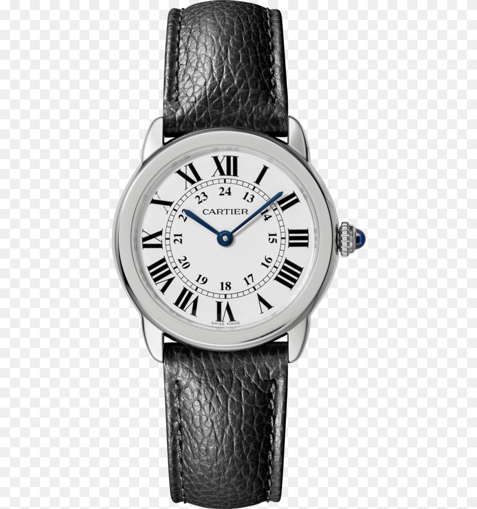Ronde Solo De Cartier Watch29mm Steel Leather Cartier Ronde Solo Men, Arm, Body Part, Person, Wristwatch Png