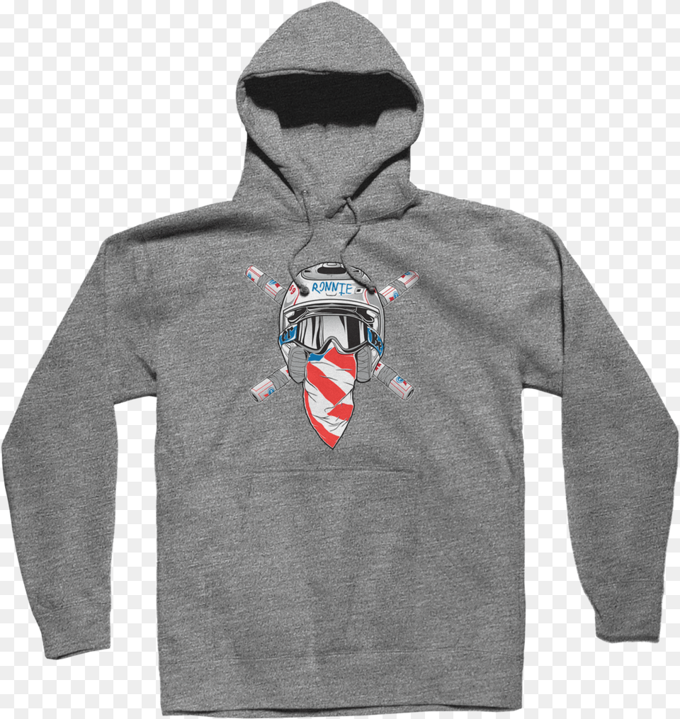 Ronnie Mac Logo Hoodie Grey, Sweatshirt, Clothing, Hood, Knitwear Free Png