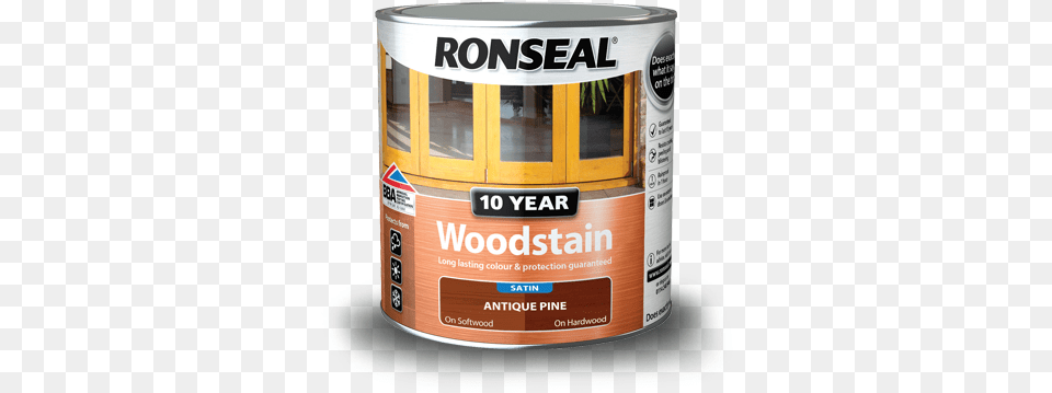 Ronseal 10 Year Woodstain Antique Pine 750ml Ronseal 10 Year Woodstain, Paint Container, Can, Tin Free Png Download