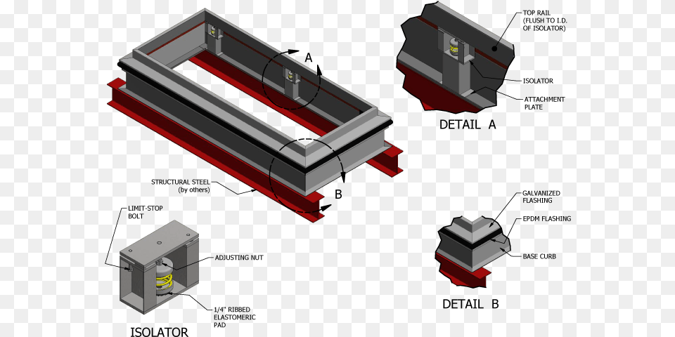 Roof Curb Isolation Rail, Cad Diagram, Diagram, Dynamite, Weapon Png
