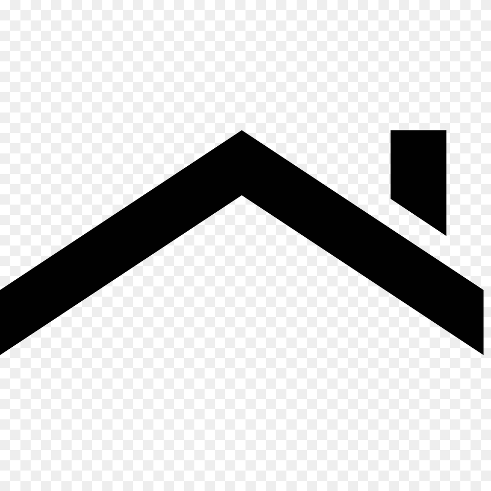 Roofing Icon, Gray Png