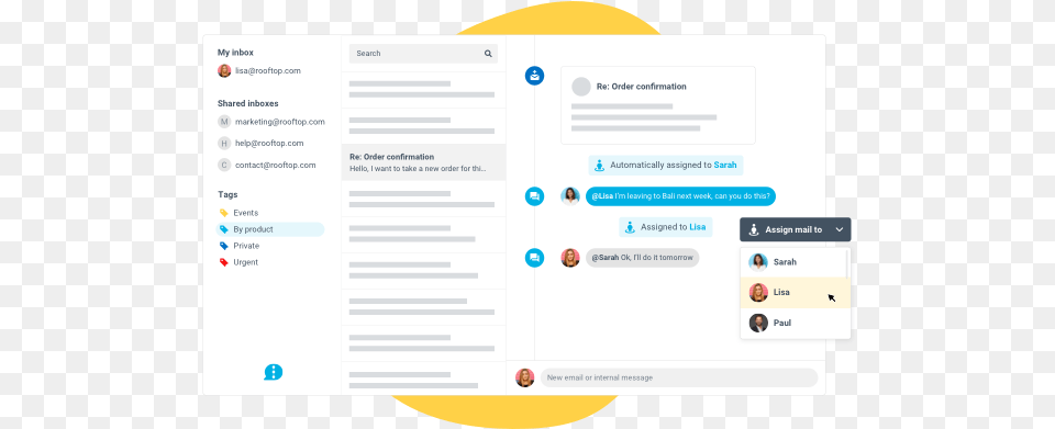 Rooftop Shared Inbox For Modern Teams Easi Screenshot, Page, Text, Person Png