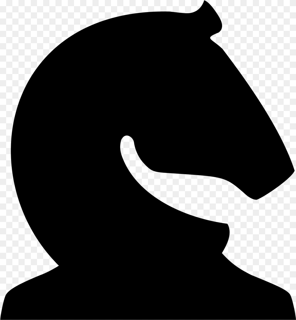 Rook Stencil No Background, Gray Png