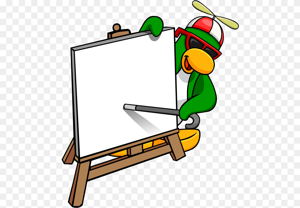 Rookie Pointing Club Penguin Rookie, White Board, Device, Grass, Lawn Free Transparent Png