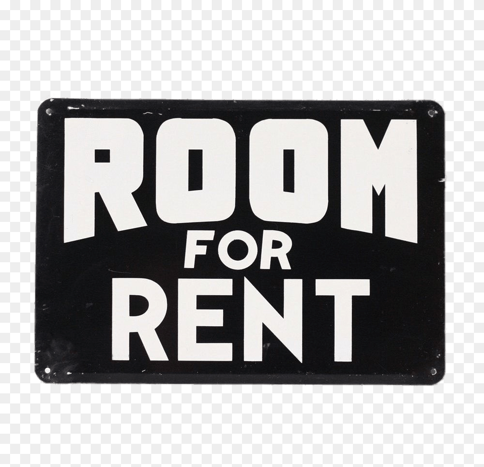 Room For Rent Sign, License Plate, Transportation, Vehicle, Sticker Free Transparent Png