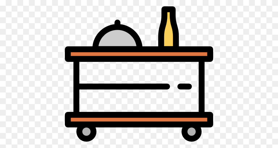 Room Service Cart Hotels Carts Hotel Food Cover Icon, Alcohol, Wine, Liquor, Bottle Free Png