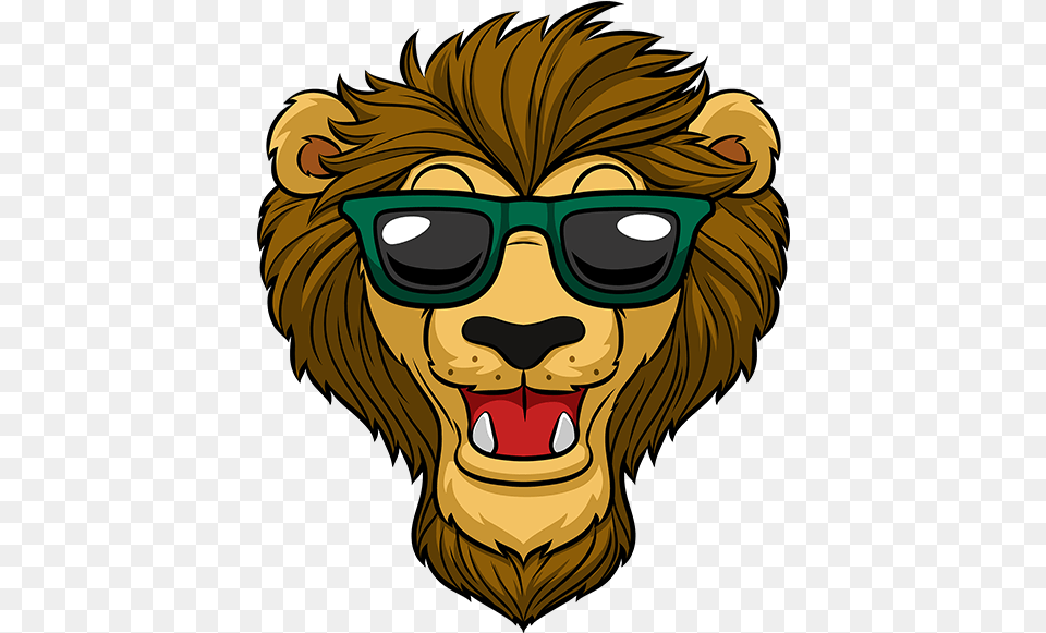 Roomie With Sunglasses Illustration, Accessories, Mammal, Lion, Animal Free Png
