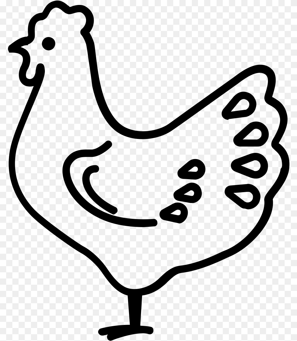 Rooster, Gray Free Png Download