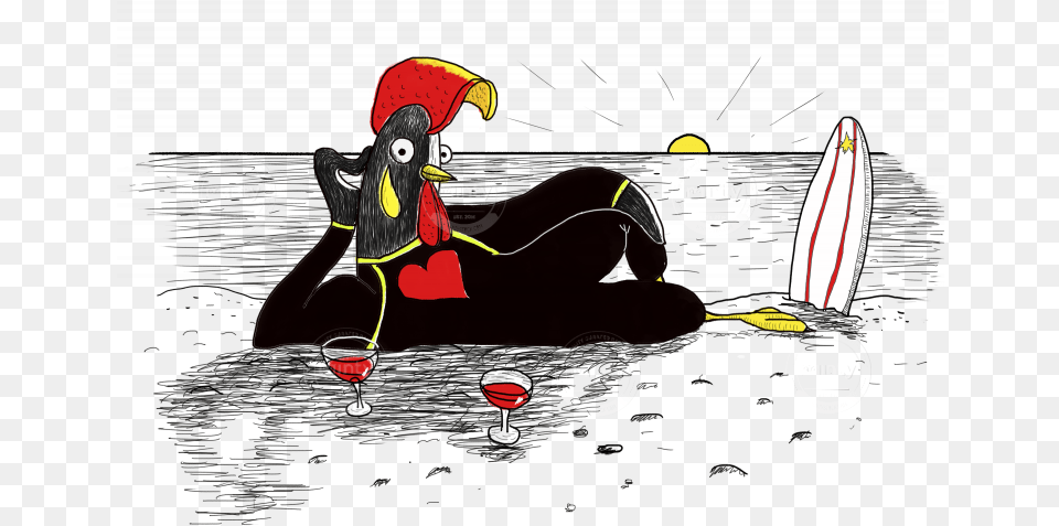 Rooster Barselous The Surfer And The Talk Portugal, Outdoors, Book, Comics, Publication Png Image