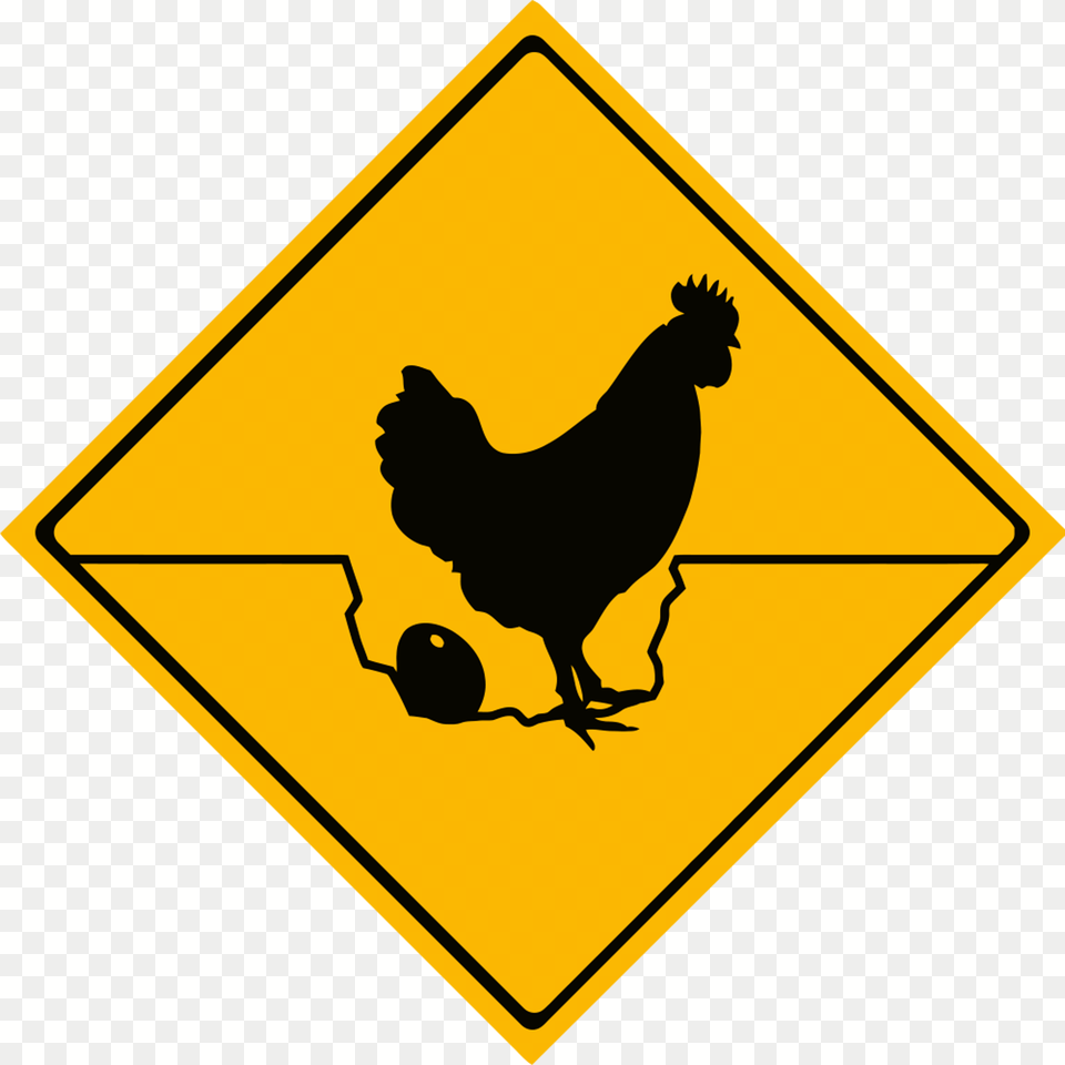 Rooster Chicken Egg Warning Sign Panneau Nid De Poule, Animal, Bird, Fowl, Poultry Free Transparent Png