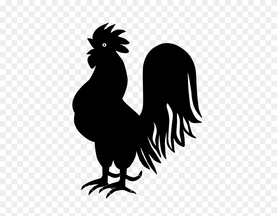 Rooster Chicken Landfowl Silhouette Drawing, Electronics, Hardware Png