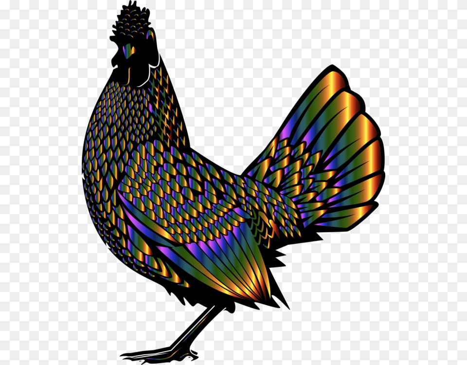 Rooster Chicken Poultry Farming Fowl Animal, Pattern, Art, Bird Free Png Download