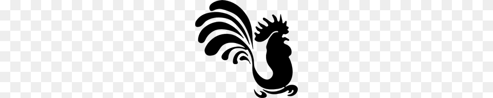Rooster Clip Art For Web, Gray Free Png