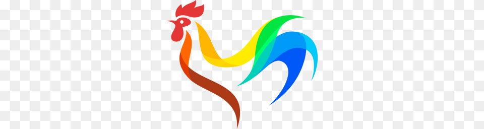 Rooster Clipart De Colores, Animal, Bird, Chicken, Fowl Free Png