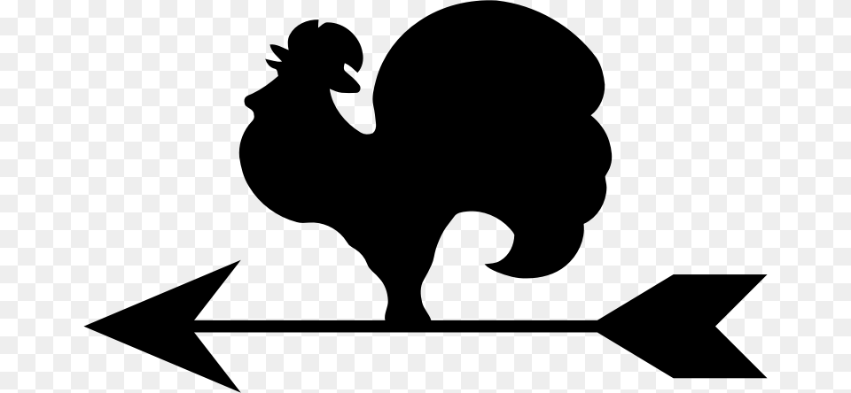 Rooster Clipart Wind Vane, Gray Png Image