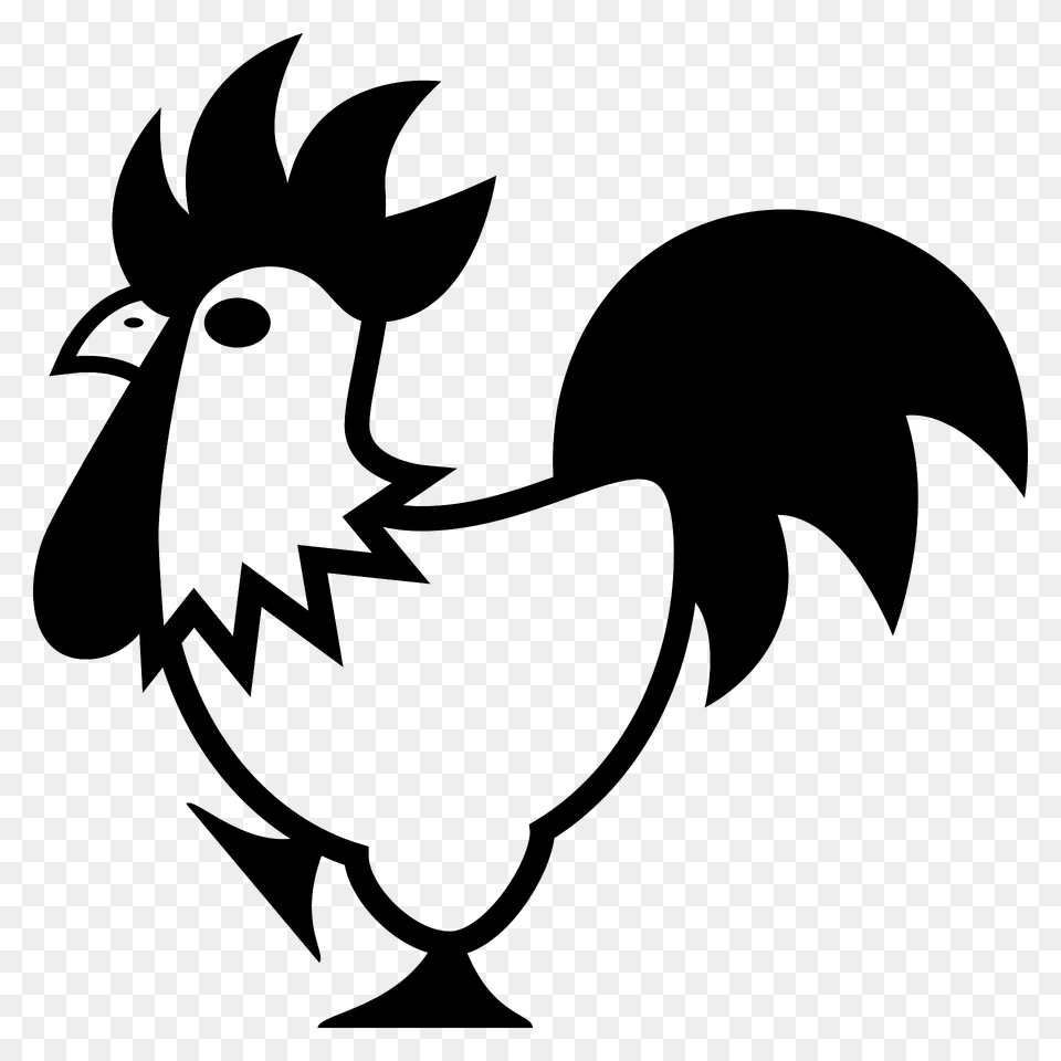 Rooster Emoji Clipart, Stencil, Animal, Fish, Sea Life Free Transparent Png